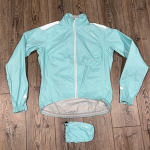 Endura Women’s Cycling Windstopper Jacket Minty Green/Blue Size M Never Worn!